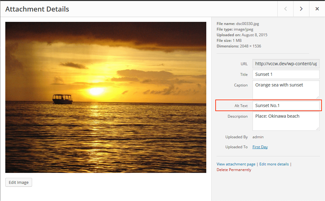 How to edit ALT text in WordPress Media Library